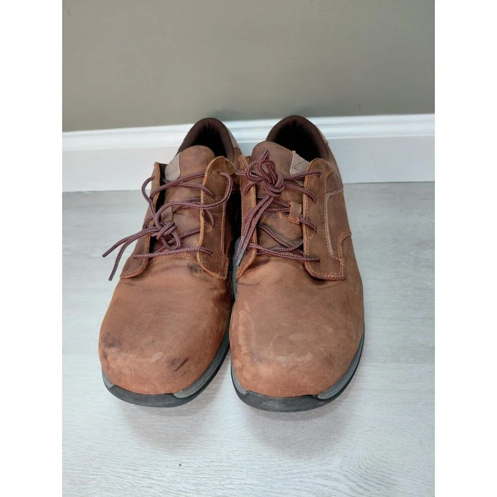 Red Wing Men's Size 13D Brown Leather Steel Toe Work Shoes SD 6708 Oil Resistant
